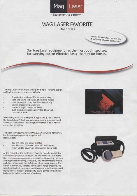 Leaflet for FAVORIT MAG LASER designed for distribution in Sweden