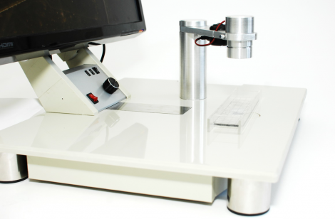 Inverted Microscope with low table and FULL HD camera 