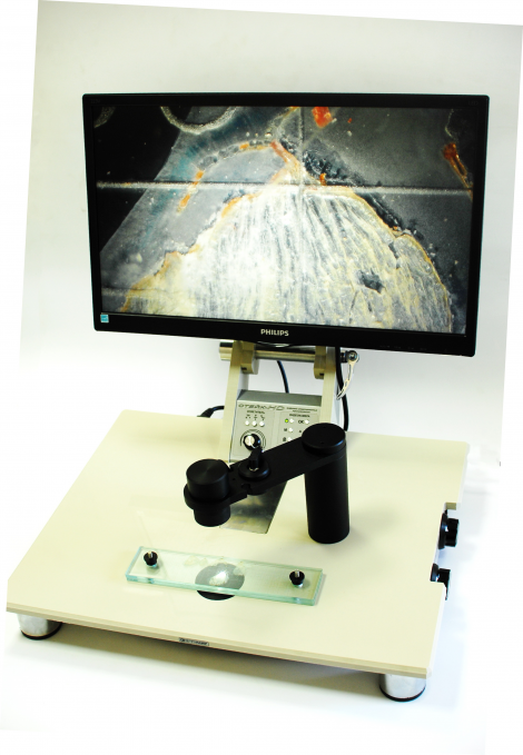 Inverted Microscope with low table and FULL HD camera 